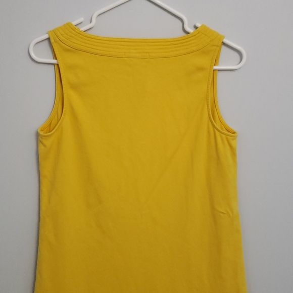 NY & Co. Yellow Cotton Dress - Picture 3 of 5